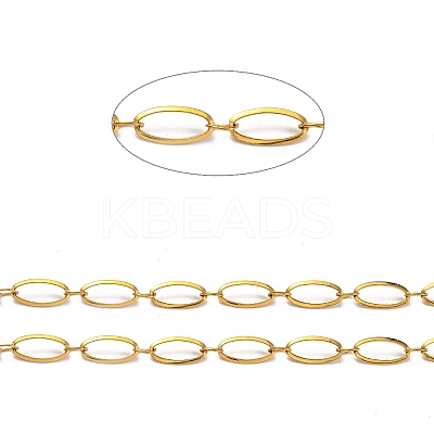 304 Stainless Steel Oval Link Chains CHS-C009-09G-1