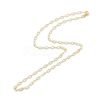 Brass Cable Chains Necklace for Women NJEW-P265-32G-1