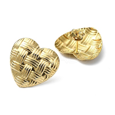 Ion Plating(IP) 201 Stainless Steel Stud Earrings EJEW-K270-23G-1