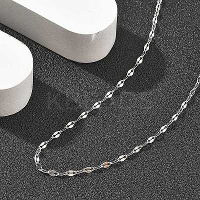 Brass Dapped Chains Necklaces for Women NJEW-D302-23P-1
