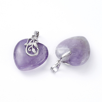 Natural Amethyst Pendants G-G807-C04-1
