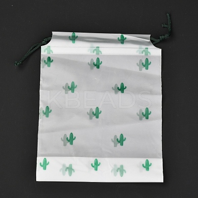 Plastic Frosted Drawstring Bags ABAG-M003-01A-07-1