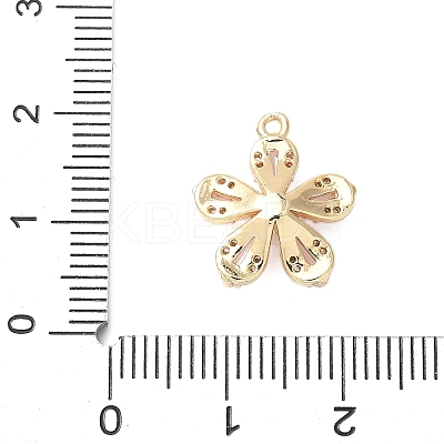 Brass Micro Pave Cubic Zirconia Pendants KK-D357-11G-1