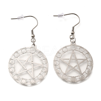 304 Stainless Steel Dangle Earrings EJEW-R015-01P-01-1