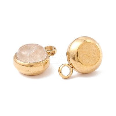 Natural Quartz Crystal Charms G-K325-01G-03-1