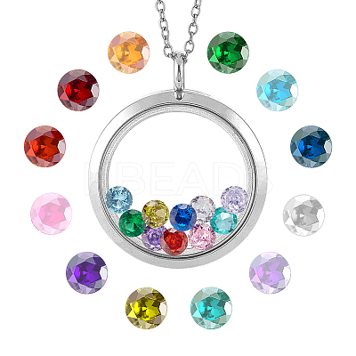 DIY Locket Pendant Necklaces Jewelry Kits DIY-PH0029-92P-01-1