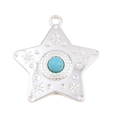 Synthetic Turquoise Pendants LS-STAS-H253-01A-S-1