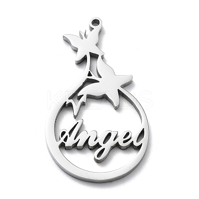 Non-Tarnish 304 Stainless Steel Pendants LS-STAS-D036-15P-1
