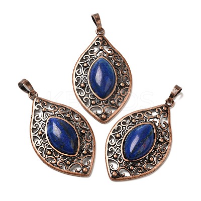 Dyed Natural Lapis Lazuli Pendants G-H065-3R-08-1