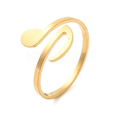304 Stainless Steel Open Cuff Rings for Women LS-RJEW-N048-05G-1