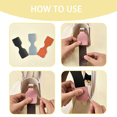 8 Bags 8 Colors Cowhide Purse Suspension Clasps Bag Strap Connector Fabric PURS-CL0001-04A-1