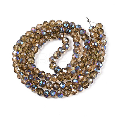 Electroplate Transparent Glass Beads Strands EGLA-N054-T4mm-A03-1