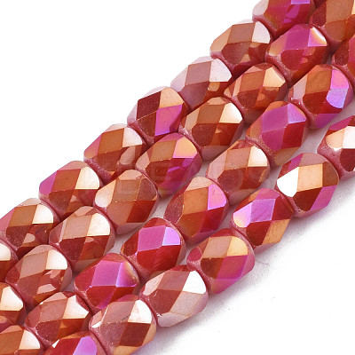 Electroplate Glass Beads Strands EGLA-N002-13-A15-1
