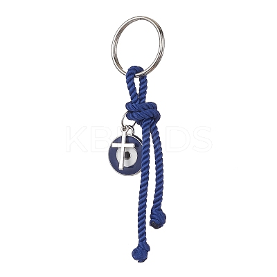 Cross & Evil Eye Zinc Alloy Enamel Pendants Keychains KEYC-JKC00609-01-1