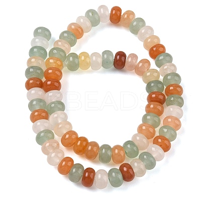 Natural Green Aventurine & Red Aventurine & Golden Silk Jade Beads Strands GG-CBA9281-A02-5x8mm-1