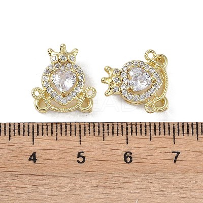 Brass Pave Clear Cubic Zirconia Multi-Strand Links LS-KK-B087-17G-1