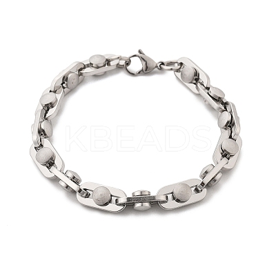 304 Stainless Steel Link Chains Bracelets BJEW-P351-02P-1
