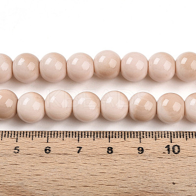 Baking Paint Glass Beads Strands DGLA-N012-10mm-07-1