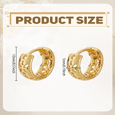 1Pair Brass Hoop Earrings for Women EJEW-LP0012-03G-1