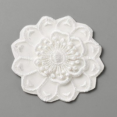 Computerized Embroidery Lace Self Adhesive/Sew on Patches DIY-WH0410-49B-1