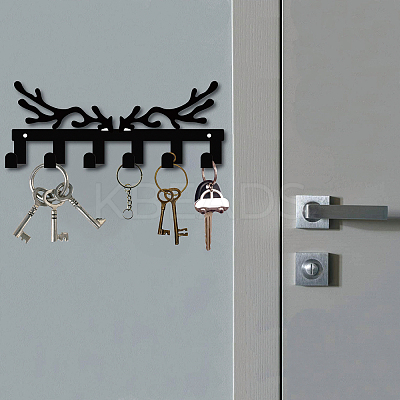 Iron Wall Mounted Hook Hangers AJEW-WH0156-054-1