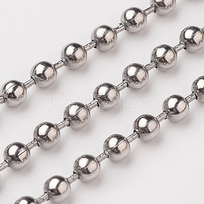 Tarnish Resistant 304 Stainless Steel Ball Chains CHS-L015-45-1