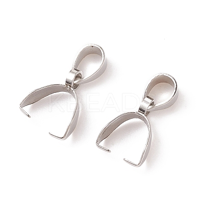 Non-Tarnish 201 Stainless Steel Pendant Pinch Bails STAS-P223-16P-C-1
