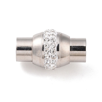 304 Stainless Steel Magnetic Clasps with Glue-in Ends LS-STAS-E054-1-1