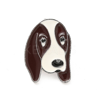 Dog Enamel Pin with Brass Butterfly Clutches LS-JEWB-A006-05I-1