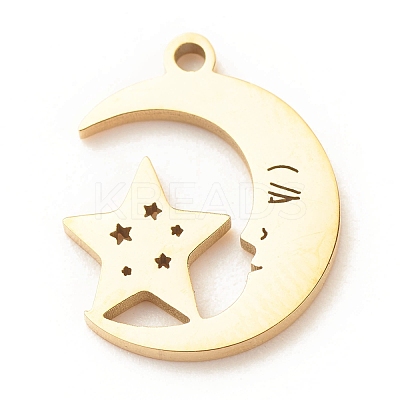 201 Stainless Steel Pendants STAS-G258-04G-1