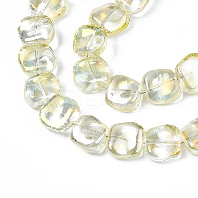 Electroplate Glass Beads Strand EGLA-S188-21-1