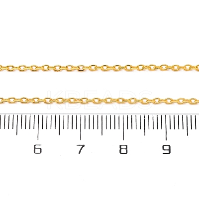 Brass Cable Chain Necklaces NJEW-D302-82G-1