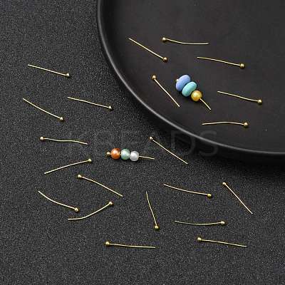 Brass Ball Head Pins KK-R020-04G-1