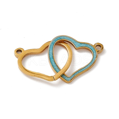 304 Stainless Steel Enamel Connector Charms STAS-E179-12G-05-1