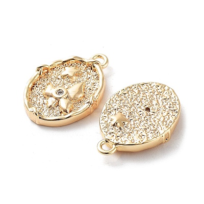 Rack Plating Brass Micro Pave Cubic Zirconia Pendants KK-K333-97G-1