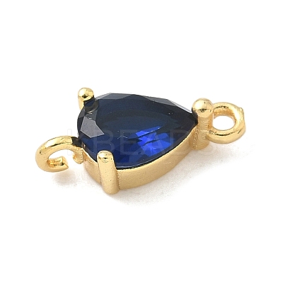 Brass Pave Cubic Zirconia Connector Charms KK-Z120-31G-04-1