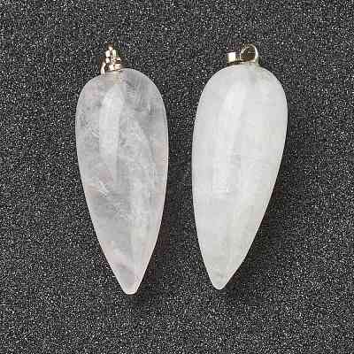Natural Quartz Crystal Pointed Pendants G-F705-01O-P-1