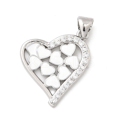 Brass Micro Pave Cubic Zirconia Pendants KK-A278-16P-02-1