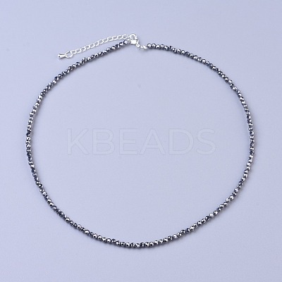 Terahertz Stone Beaded Necklaces NJEW-K114-C-A22-1