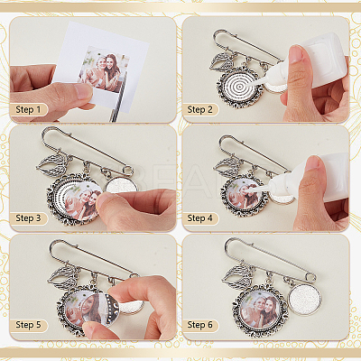 Stainless Steel Brooch Base Settings AJEW-WR00006-1