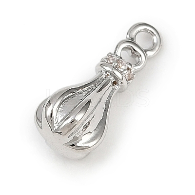 Brass Pave Clear Cubic Zirconia Pendants KK-L238-25P-1