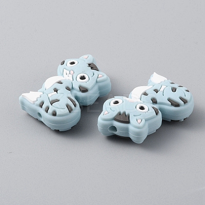 Cat Silicone Beads SIL-WH0002-86C-1