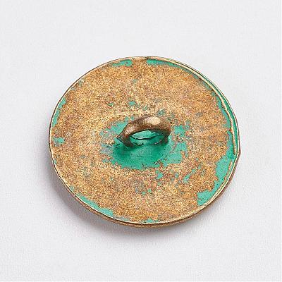 Tibetan Style Alloy Shank Buttons PALLOY-F187-60ABG-1