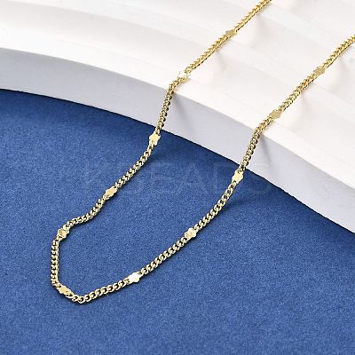 2MM Brass Star Twisted Chain Necklaces NJEW-M108-36G-1