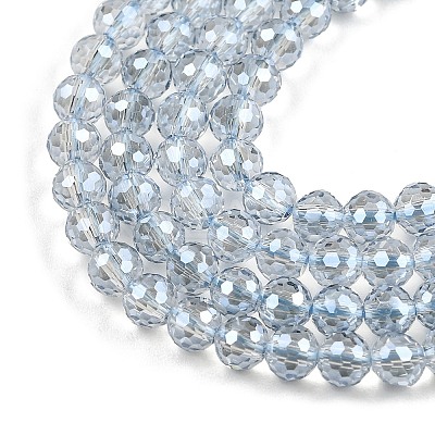 Electroplate Transparent Glass Beads EGLA-B013-02A-PL05-1