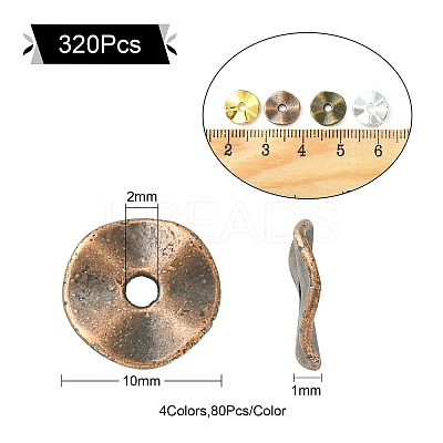 Tibetan Style Alloy Wavy Spacer Beads PALLOY-CJ0001-53-NR-1