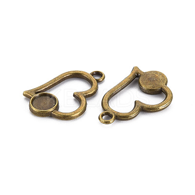 Tibetan Style Alloy Pendant Cabochon Settings PALLOY-N160-60AB-1