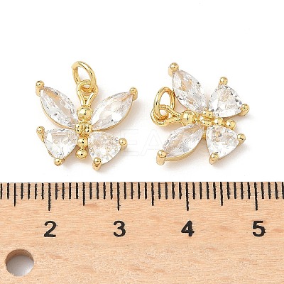 Brass with Cubic Zirconia Pendants KK-Q068-05G-1