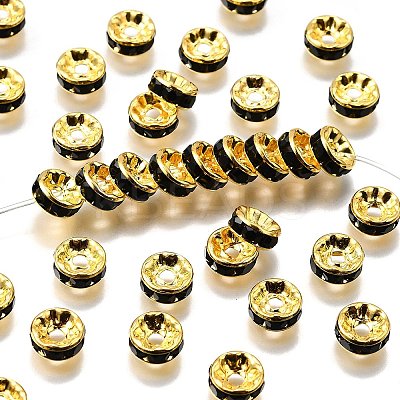 Brass Rhinestone Spacer Beads RB-A014-Z8mm-02G-1