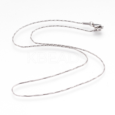 Non-Tarnish 304 Stainless Steel Snake Chain Necklaces NJEW-G313-20P-1